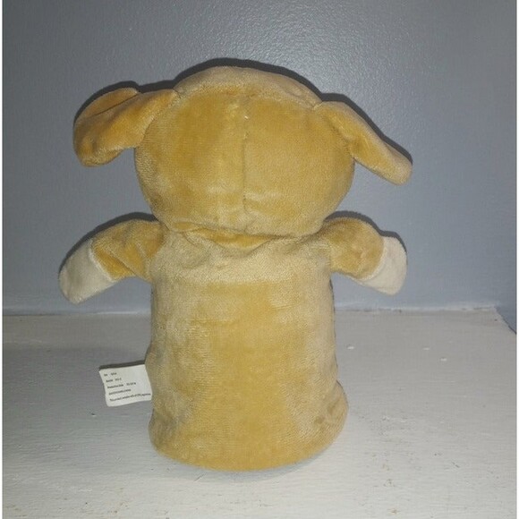 Kellytoy Brown Lab Plush Hand Puppet-Dog-Puppy-Green Glitter Eyes-2016-9" - Picture 6 of 9